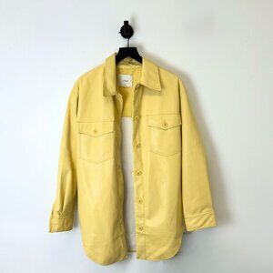 Aritzia/Wilfred Faux Leather Button Up